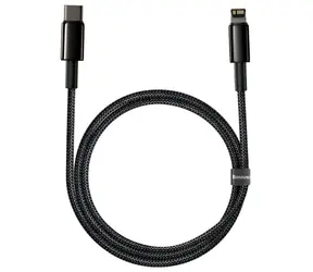 Baseus CATLWJ-A01 Tungsten Gold Fast Charge černá / Kabel USB-C na Lightning 20W 2 m