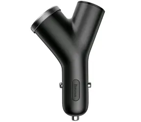Baseus CCALL-YX01 Y Type Dual USB + Extender nabíječka do auta černá / 3.4A / 2x USB-A / do autozapalovače