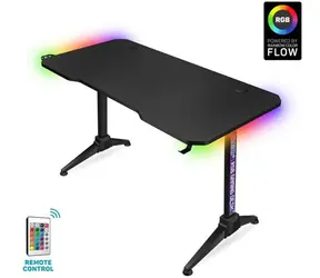 CONNECT IT NEO+ XL černá / Herní stůl / RGB LED / Š: 120 cm / V: 75 cm / H: 60 cm / nosnost 100 kg