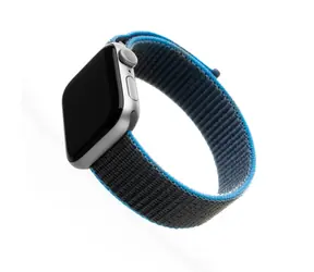 FIXED Nylon Strap Nylonový řemínek pro Apple Watch 42 & 44mm šedomodrá