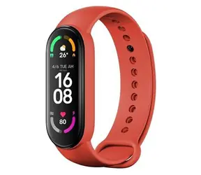 FIXED Silicone Strap Silikonový řemínek pro Xiaomi Mi Band 5 & Mi Band 6 červená
