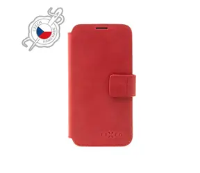 FIXED ProFit Kožené pouzdro typu kniha pro Apple iPhone 12 Pro Max červená