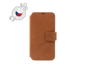 FIXED ProFit Kožené pouzdro typu kniha pro Apple iPhone 7 & 8 & SE (2020) hnědá
