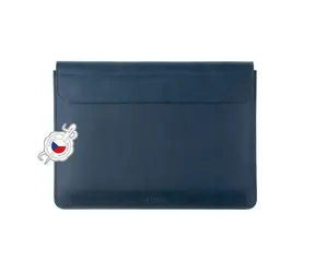 FIXED Oxford Kožené pouzdro pro Apple MacBook Pro 15" (2016 a novější) modrá