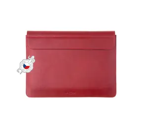 FIXED Oxford Kožené pouzdro pro Apple MacBook Pro 16" (2019 a novější) červená
