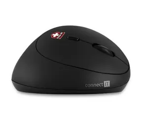 Rozbaleno - CONNECT IT FOR HEALTH LADIES ergonomická vertikální bezdrátová myš černá/2.4GHz/1600DPI/6 tlačítek/1x AA / rozbaleno