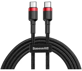 Baseus CATKLF-G91 Cafule Series černá / kabel USB-C / PD2.0 60W / Flash / 1m