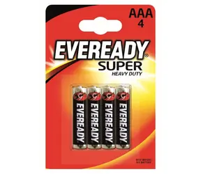 Eveready Super Baterie - Mikrotužka AAA 4 ks (blistr)