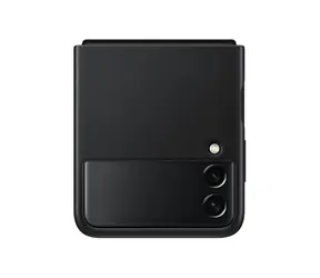 SAMSUNG Leather Cover Kožený zadní kryt pro Samsung Galaxy Z Flip3 černá