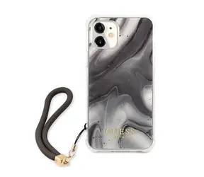 GUESS TPU Marble Zadní Kryt pro Apple iPhone 12 mini šedá