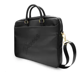 GUESS PU Saffiano Vintage Script Computer Bag  15-16" černá