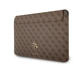 GUESS PU 4G Metal Logo Computer Sleeve 13" hnědá