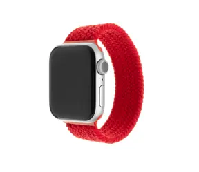 FIXED Nylon Strap Elastický nylonový řemínek pro Apple Watch 38 & 40mm velikost S červená
