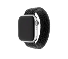 FIXED Nylon Strap Elastický nylonový řemínek pro Apple Watch 42 & 44mm velikost XL černá