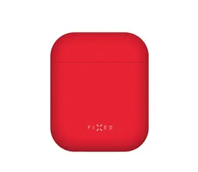 FIXED Silky Ultratenké silikonové pouzdro pro Apple Airpods červená