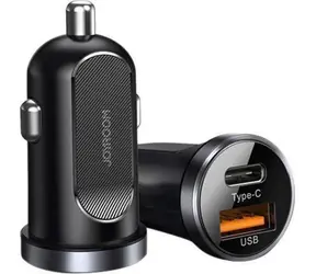 Joyroom C-A08 Mini Dual-port 30W autonabíječka černá / PD+QC3.0 / USB-A + USB-C