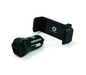 Conceptronic CUSBCAR2AKIT nabíjecí kit do auta černá / nabíječka (12V&24V) 2x USB-A / univerzální držák telefonu