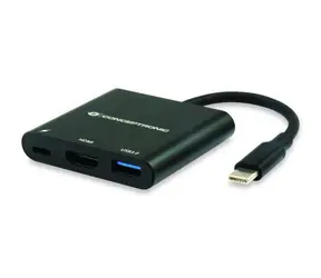 Conceptronic DONN01B USB-C dokovací adaptér / 1x USB-A 3.0 / 1x HDMI (4K@30Hz) / 1x USB-C PD 60W