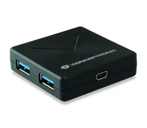Conceptronic HUBBIES02B USB hub / 4x USB-A 3.0 / odpojitelný USB kabel