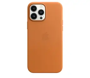 Apple kožený kryt s MagSafe pro iPhone 13 Pro Max zlato-hnědá