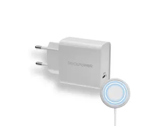 RealPower PC-MagSet / nabíječka 20W s USB-C PD a magnetickou podložkou