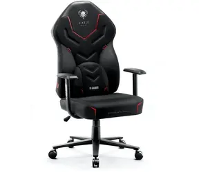Diablo X-Gamer 2.0 Normal černá / herní židle / nastavitelná / syntetická kůže / pojezdová kolečka / nosnost 150 kg