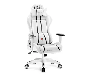 Diablo X-One 2.0 King bílá / herní židle / nastavitelná / umělá kůže / pojezdová kolečka / nosnost 180 kg