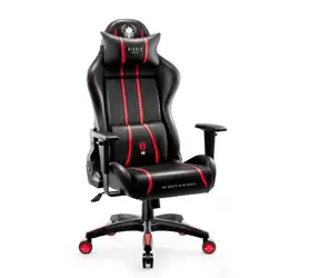 Diablo X-One 2.0 King černo-červená / herní židle / nastavitelná / syntetická kůže / pojezdová kolečka / nosnost 180 kg