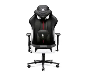 Diablo X-Player 2.0 King černo-bílá / herní židle / nastavitelná / látková / nosnost 160 kg