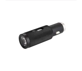 RealPower 219736 Torch USB nabíječka do auta černá / 1x USB/ 2400 mA