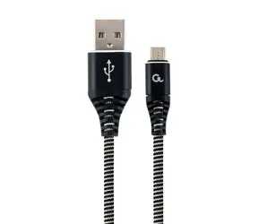 Gembird Micro USB kabel 1 m černá / USB-A (M) - Micro USB (M) / opletený