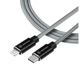 Tactical Fast Rope Aramid Cable USB-C - Lightning MFi 1m šedá