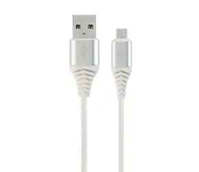 Gembird CC-USB2B-AMMBM-2M-BW2 Micro USB kabel 2 m bílá / USB-A (M) - Micro USB (M)