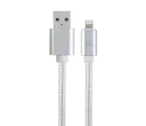 Gembird CCB-MUSB2B-AMLM-6-S Lightning kabel 1.8 m stříbrná