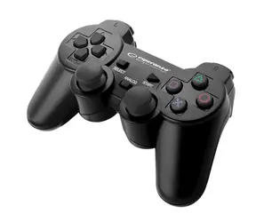 Esperanza EGG107K Trooper gamepad černá / vibrační systém / 12 tlačítek / pro PC a PS3