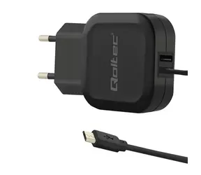 Qoltec 50189 AC adapter 17W | 5V | 3.4A | USB + Micro USB