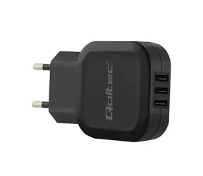 Qoltec 50191 AC adapter 17W | 5V | 3.4A | 3xUSB