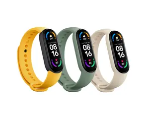 Xiaomi Mi Smart Band 6 Strap Set / Náhradní řemínky / slonovinová & olivová & žlutá
