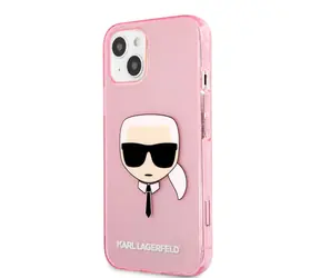 Karl Lagerfeld TPU Full Glitter Karl Head Kryt pro Apple iPhone 13 mini růžová