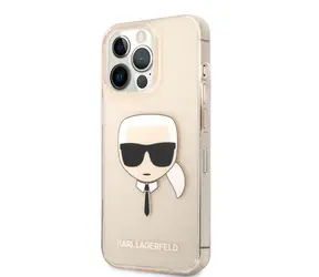 Karl Lagerfeld TPU Full Glitter Karl Head Kryt pro Apple iPhone 13 Pro zlatá