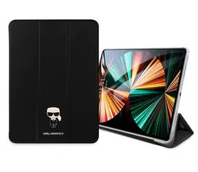 Karl Lagerfeld Metal Saffiano Pouzdro pro Apple iPad Pro 12.9 černá