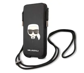 Karl Lagerfeld Head Saffiano PU Pouch S & M černá