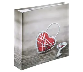 Hama RUSTICO METAL HEART 10x15 cm / album memo / 200 fotografií / popisové pole