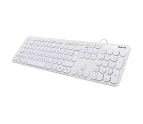 Hama KC-500 klávesnice bílá / drátová / USB / 1.8 m / CZ & SK