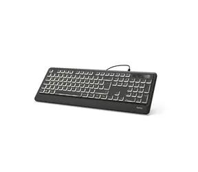 Hama KC-550 podsvícená klávesnice / drátová / USB / 1.8 m / CZ & SK