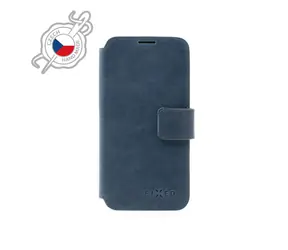 FIXED ProFit Kožené pouzdro typu kniha pro Apple iPhone 13 modrá