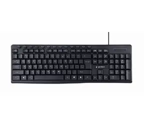 Gembird KB-UM-107 černá / multimediální drátová klávesnice / USB-A / US layout