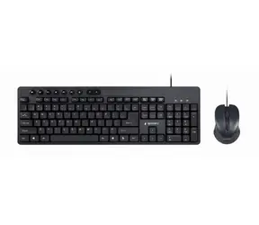 Gembird KBS-UM-04 černá / drátová klávesnice + optická myš / US layout / USB-A / 1600 DPI