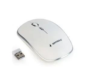 Gembird MUSW-4B-01-W bílá / bezdrátová optická myš / USB přijímač 2.4 GHz / 1600 DPI