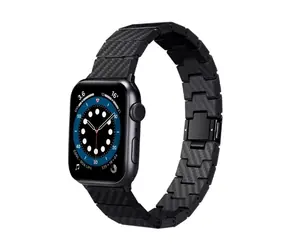 Pitaka Carbon fiber řemínek pro Apple Watch 45 & 44 & 42 mm černá